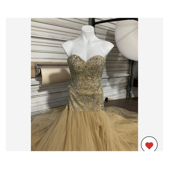 Sherri Hill Dresses & Skirts - Sherri Hill Size 2,Gold Sequin Strapless Pageant/Prom Gown